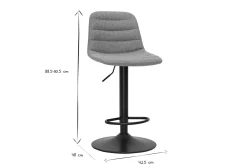 Tabourets de bar réglables pivotants 360° en tissu effet velours texturé terracotta et métal (lot de 2) SAURY