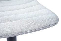 Tabourets de bar réglables pivotants 360° en tissu gris clair et métal (lot de 2) SAURY