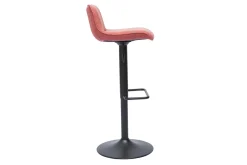 Tabourets de bar réglables pivotants 360° en tissu effet velours texturé terracotta et métal noir (lot de 2) BOOST