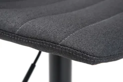 Tabourets de bar réglables pivotants 360° tissu et métal gris foncé (lot de 2) SAURY