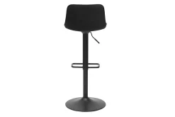 Tabourets de bar réglables pivotants 360° noirs en tissu velours et métal (lot de 2) BOOST