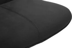 Tabourets de bar réglables pivotants 360° noirs en tissu velours et métal (lot de 2) BOOST