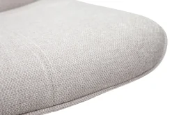 Tabourets de bar réglables pivotants 360° en tissu effet velours texturé beige et métal noir (lot de 2) BOOST