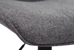Tabourets de bar réglables pivotants 360° en tissu effet velours texturé gris et métal (lot de 2) BOOST