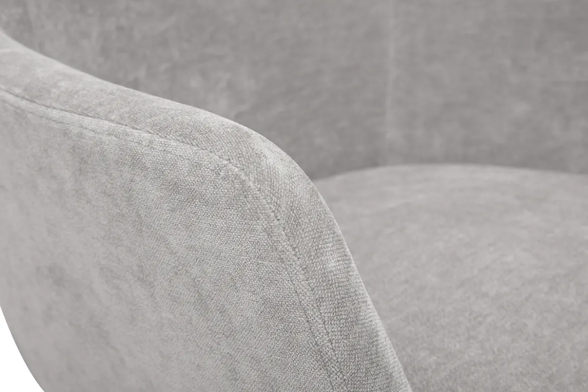 Tabourets de bar réglables tissu effet velours gris et métal (lot de 2) AMIKA