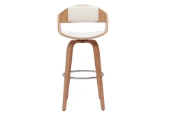 Tabourets de bar scandinaves pivotants 360° en bois clair H67.5 cm (lot de 2) GAO