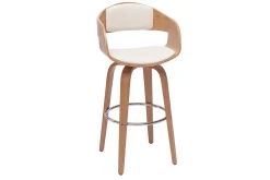 Tabourets de bar scandinaves pivotants 360° en bois clair H67.5 cm (lot de 2) GAO