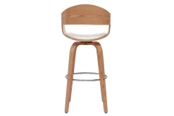 Tabourets de bar scandinaves pivotants 360° en bois clair H67.5 cm (lot de 2) GAO