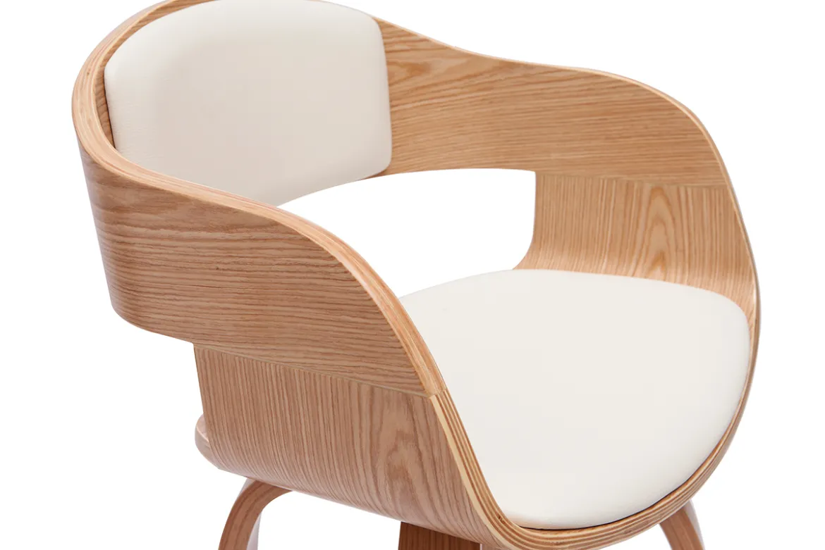 Tabourets de bar scandinaves pivotants 360° en bois clair H67.5 cm (lot de 2) GAO