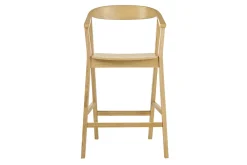 Tabourets de bar scandinaves en bois clair H66.5 cm (lot de 2) BAHIA