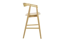 Tabourets de bar scandinaves en bois clair H66.5 cm (lot de 2) BAHIA