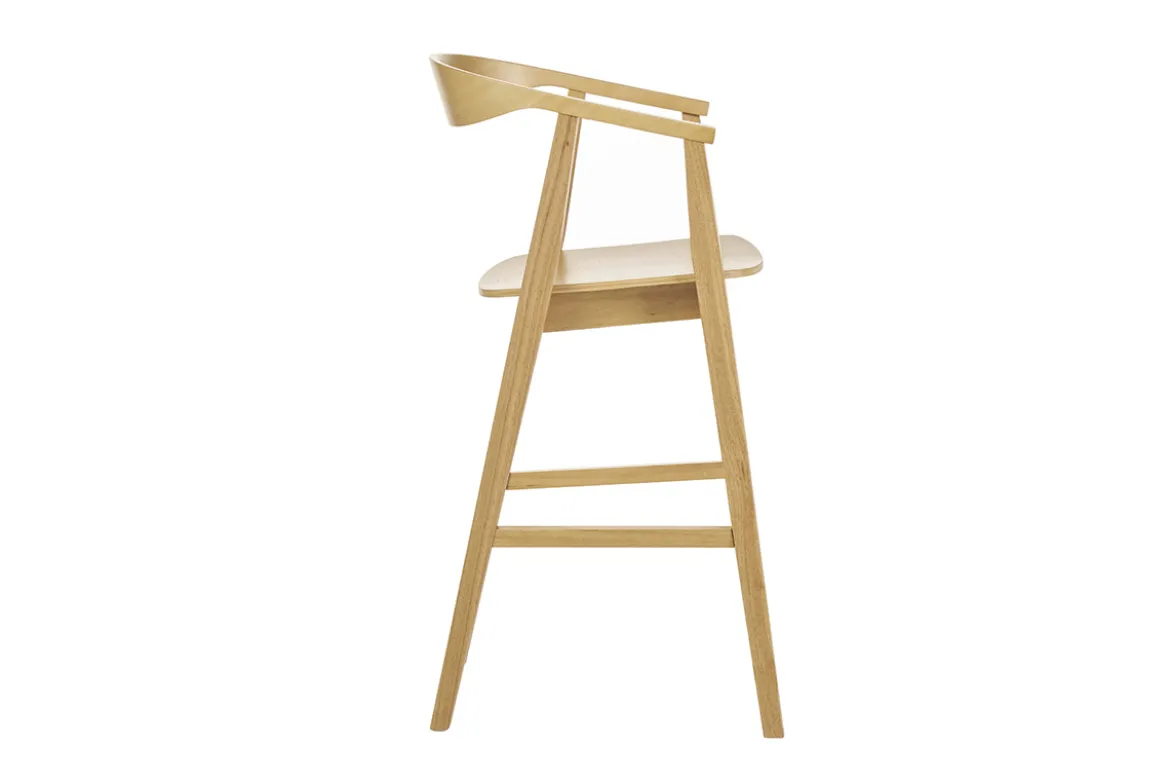 Tabourets de bar scandinaves en bois clair H66.5 cm (lot de 2) BAHIA