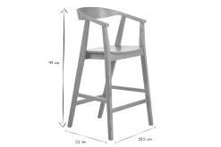 Tabourets de bar scandinaves en bois clair H66.5 cm (lot de 2) BAHIA