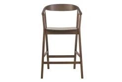 Tabourets de bar scandinaves en bois foncé H66.5 cm (lot de 2) BAHIA