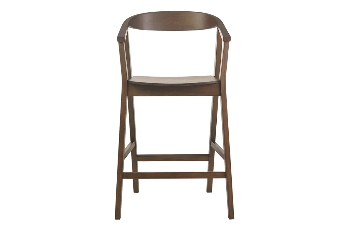Tabourets de bar scandinaves en bois foncé H66.5 cm (lot de 2) BAHIA