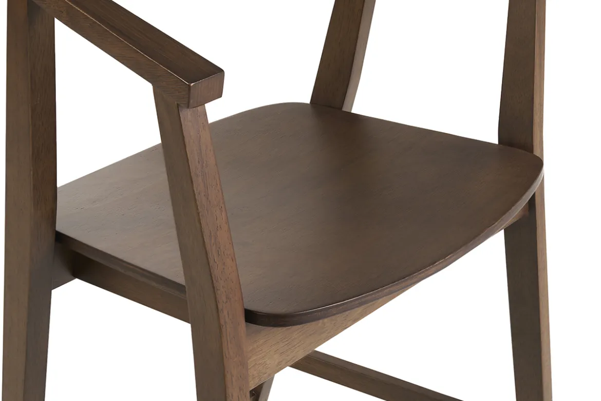 Tabourets de bar scandinaves en bois foncé H66.5 cm (lot de 2) BAHIA