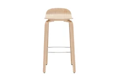 Tabourets de bar scandinaves bois chêne H68 cm (lot de 2) OBRA