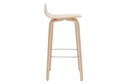 Tabourets de bar scandinaves bois chêne H68 cm (lot de 2) OBRA