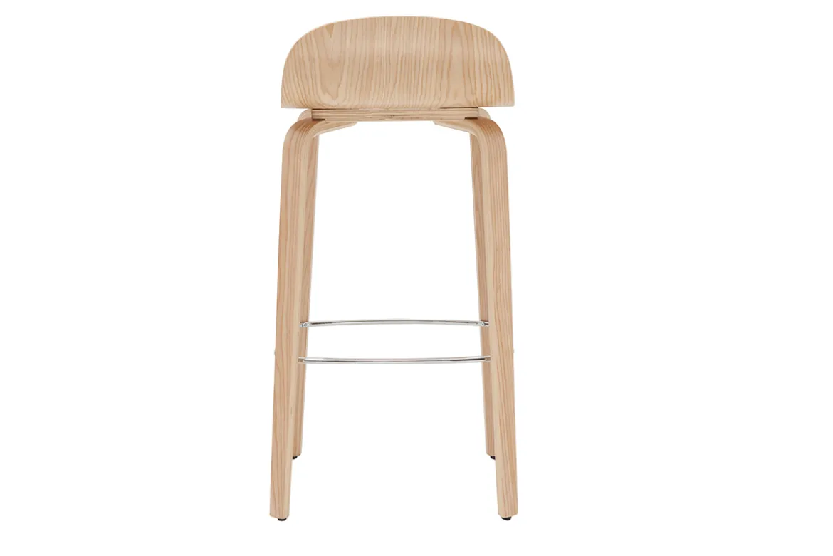 Tabourets de bar scandinaves bois chêne H68 cm (lot de 2) OBRA