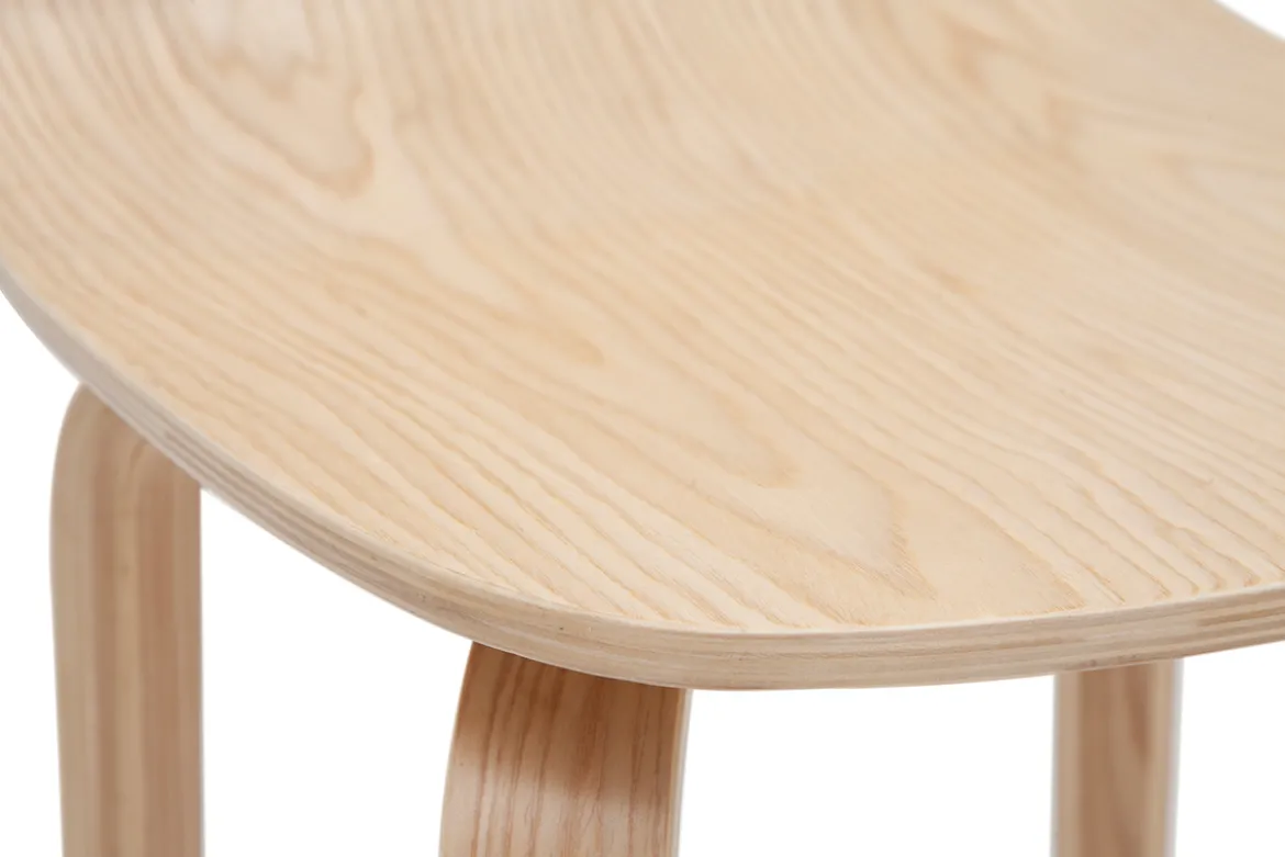 Tabourets de bar scandinaves bois chêne H68 cm (lot de 2) OBRA