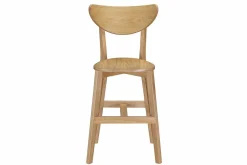 Tabourets de bar scandinaves finition chêne H65 cm (lot de 2) LEENA