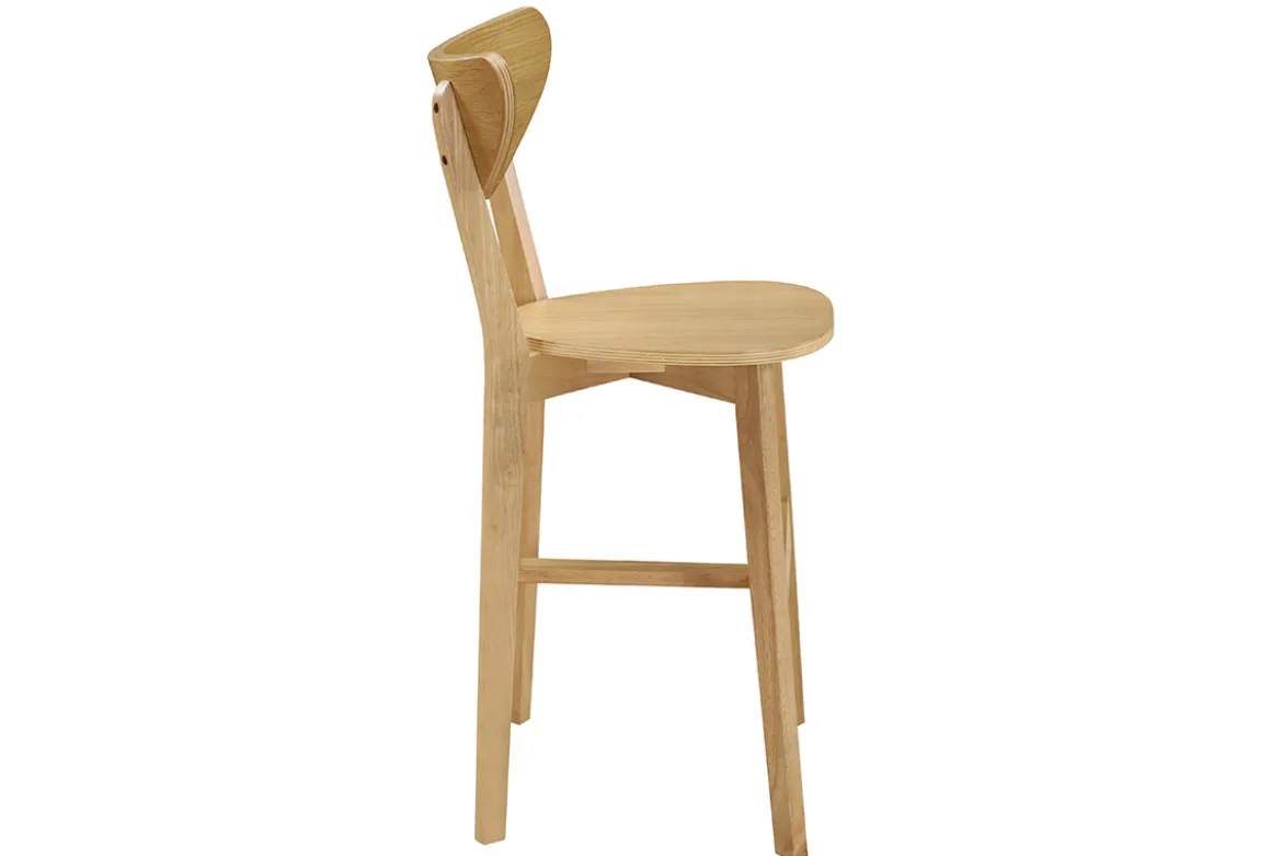 Tabourets de bar scandinaves finition chêne H65 cm (lot de 2) LEENA
