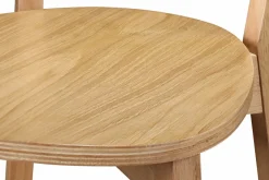 Tabourets de bar scandinaves finition chêne H65 cm (lot de 2) LEENA