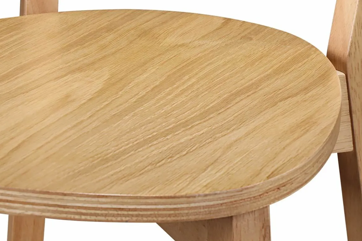 Tabourets de bar scandinaves finition chêne H65 cm (lot de 2) LEENA