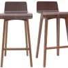Tabourets de bar scandinaves noyer H65 cm (lot de 2) BALTIK