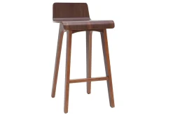Tabourets de bar scandinaves noyer H65 cm (lot de 2) BALTIK