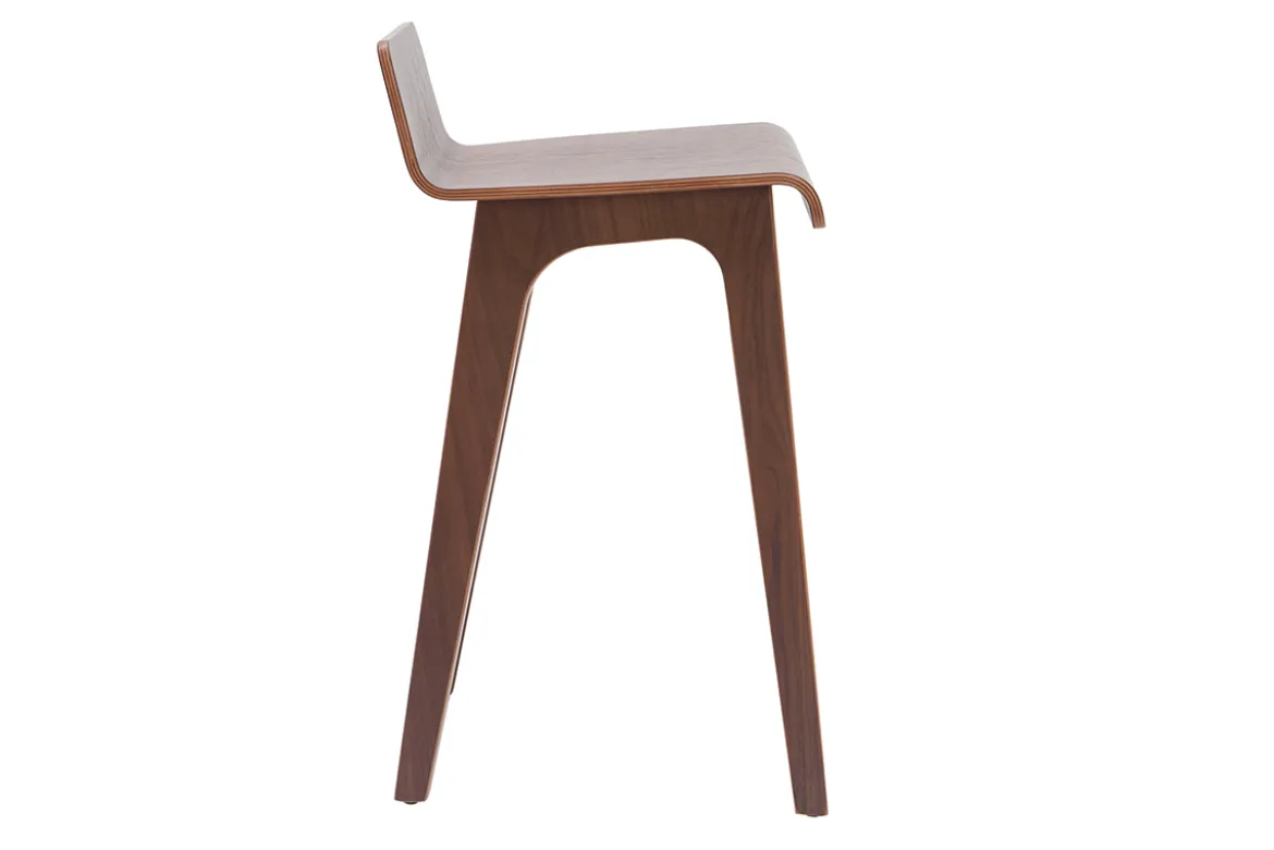 Tabourets de bar scandinaves noyer H65 cm (lot de 2) BALTIK