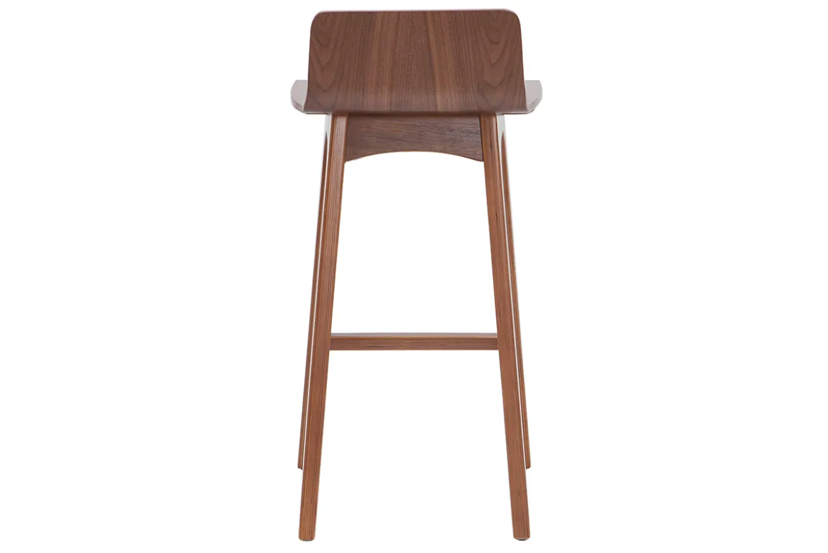 Tabourets de bar scandinaves noyer H65 cm (lot de 2) BALTIK