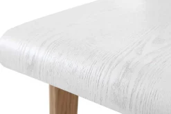 Tabourets de bar scandinaves blancs et bois clair H75 cm (lot de 2) BALTIK