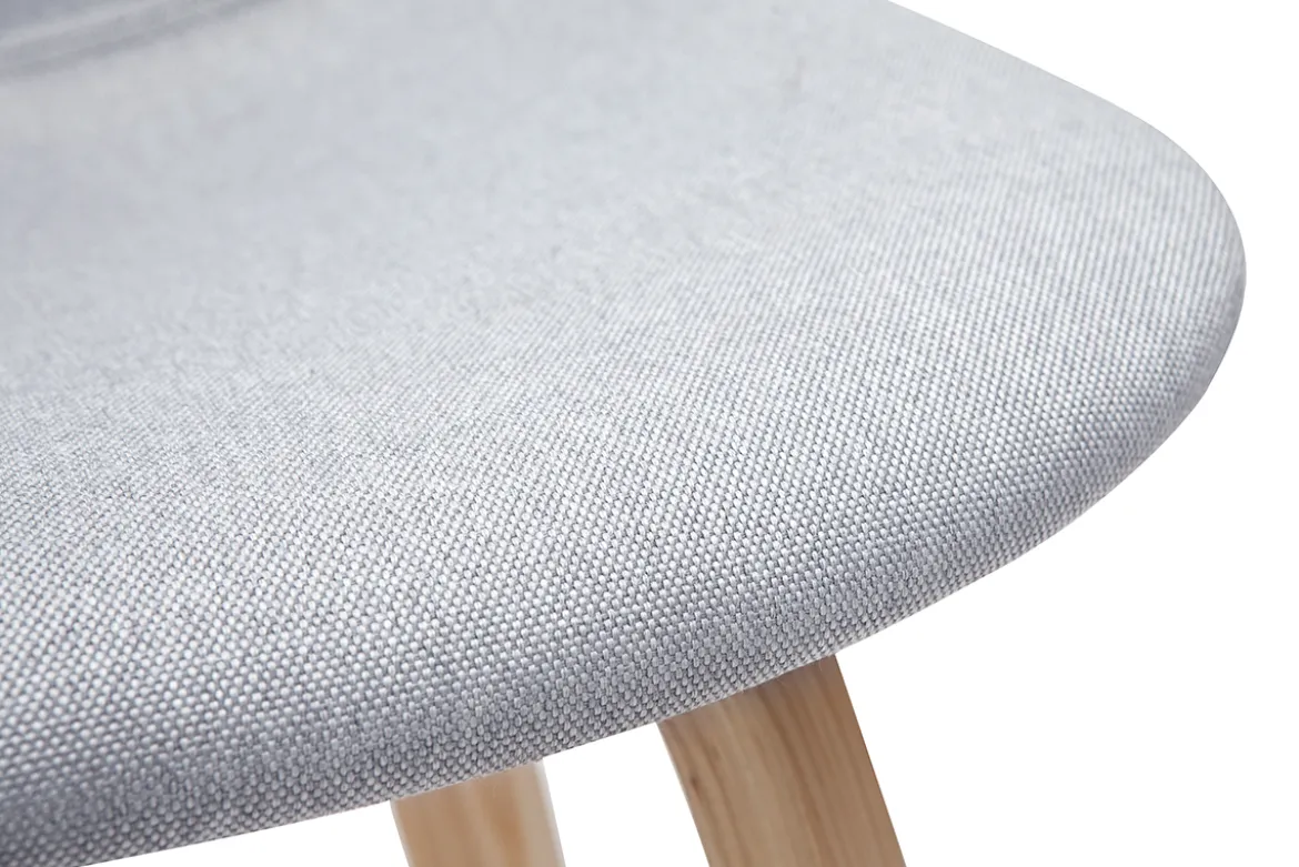 Tabourets de bar scandinaves gris clair et bois H65 cm (lot de 2) NONIE