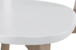 Tabourets de bar scandinaves blanc et bois 75 cm (lot de 2) LEENA