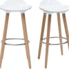 Tabourets de bar scandinaves blancs (lot de 2) GILDA