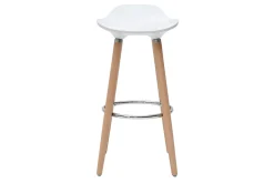 Tabourets de bar scandinaves blancs (lot de 2) GILDA