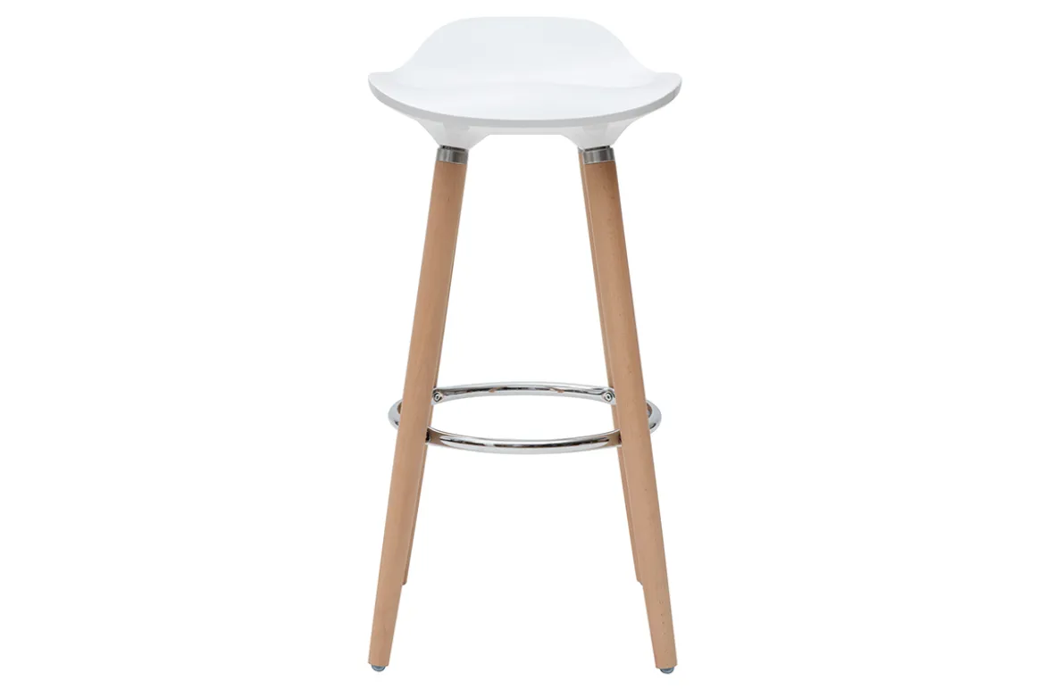 Tabourets de bar scandinaves blancs (lot de 2) GILDA