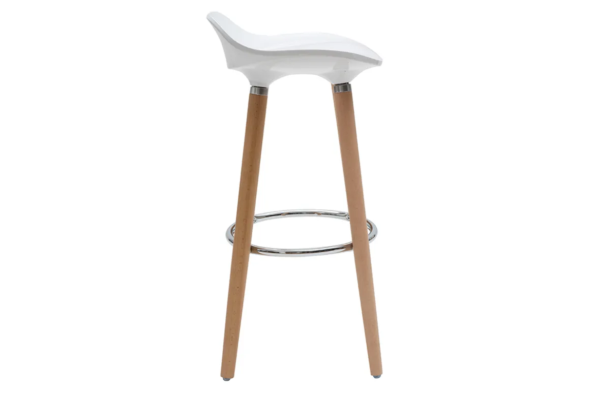 Tabourets de bar scandinaves blancs (lot de 2) GILDA