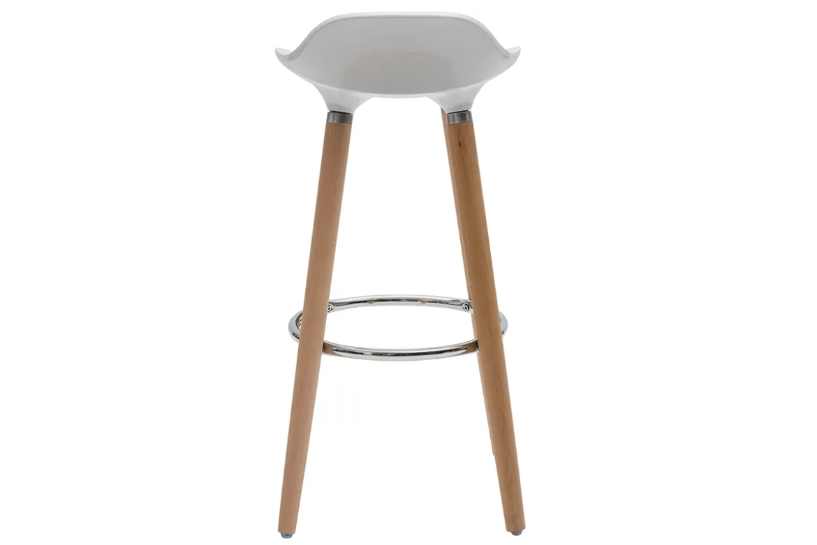 Tabourets de bar scandinaves blancs (lot de 2) GILDA