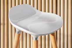 Tabourets de bar scandinaves blancs (lot de 2) GILDA