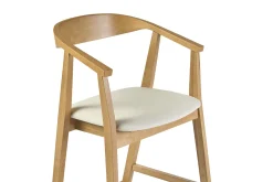 Tabourets de bar scandinaves blancs et bois clair H66.5 cm (lot de 2) BAHIA