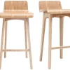 Tabourets de bar scandinaves bois clair H65 cm (lot de 2) BALTIK