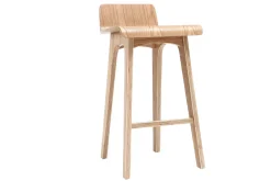 Tabourets de bar scandinaves bois clair H65 cm (lot de 2) BALTIK