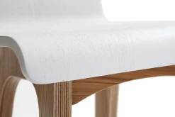 Tabourets de bar scandinaves bois clair et blanc H65 cm (lot de 2) BALTIK