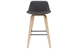 Tabourets de bar scandinaves gris foncé H65 cm (lot de 2) NONIE