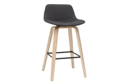 Tabourets de bar scandinaves gris foncé H65 cm (lot de 2) NONIE