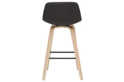 Tabourets de bar scandinaves gris foncé H65 cm (lot de 2) NONIE