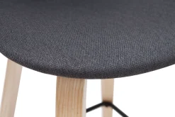 Tabourets de bar scandinaves gris foncé H65 cm (lot de 2) NONIE