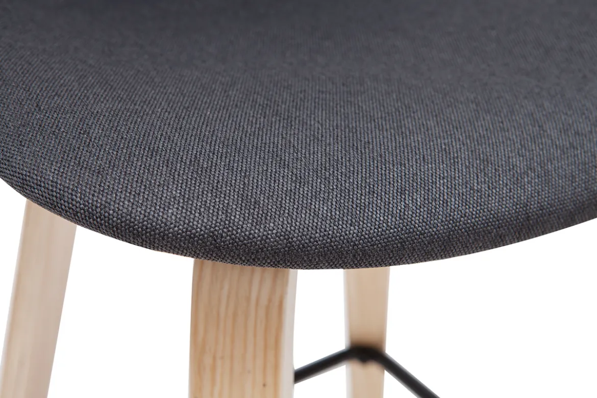 Tabourets de bar scandinaves gris foncé H65 cm (lot de 2) NONIE